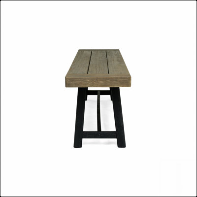 Banc d'extérieur en bois d'acacia durable avec finition à deux tons pour des sièges élégants et confortables dans les cours et les patios