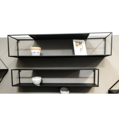 Georgeanne 2 Piece Metal Floating Shelf
