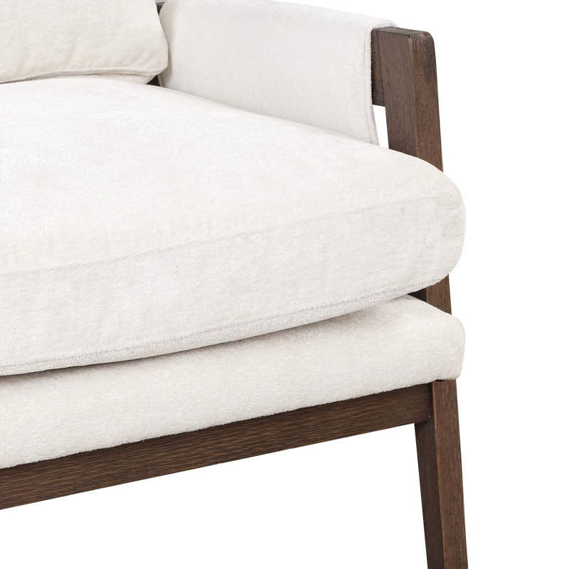 Fauteuil Mid-Century, Blanc