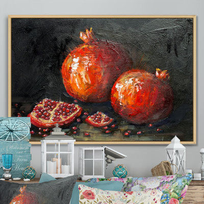 Impression sur toile flottante Red Pomegranates Impressionims