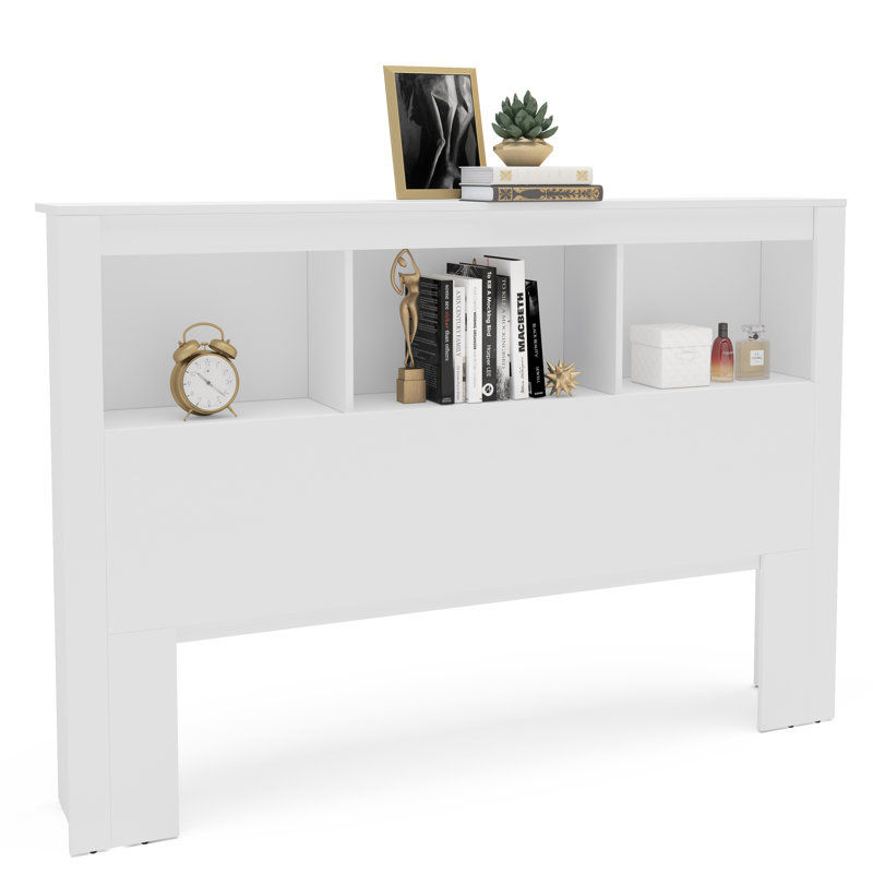 Annedoris Bookshelf Headboard, White, Full