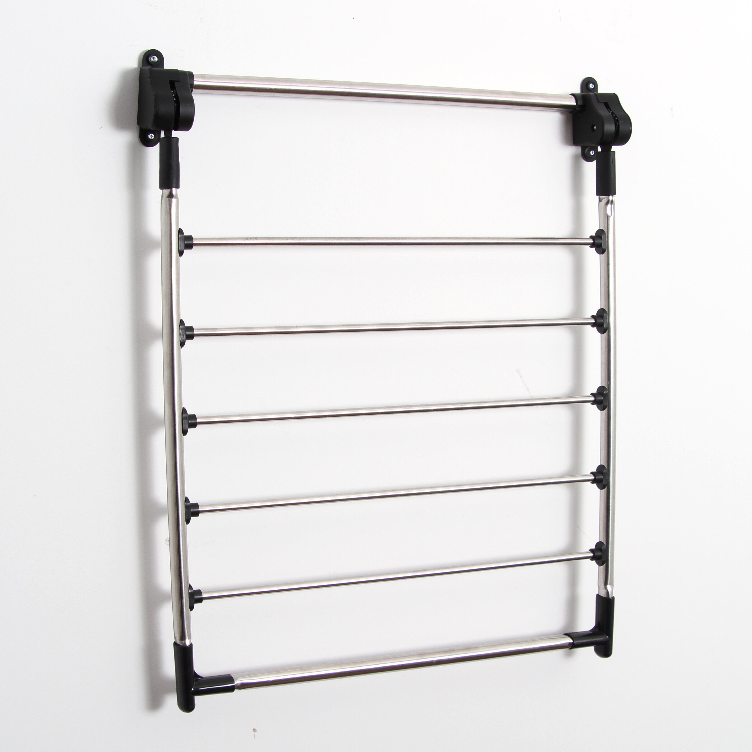 Fold-Away Wall-Mounted Clothes Drying Rack