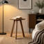 Table d'appoint ronde, table de bout en bois massif à 3 pieds, petite table d'appoint moderne pour le salon, table de chevet compacte pour les petits espaces