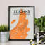 St. Johns City Map 1 Piece Wall Art-362999428