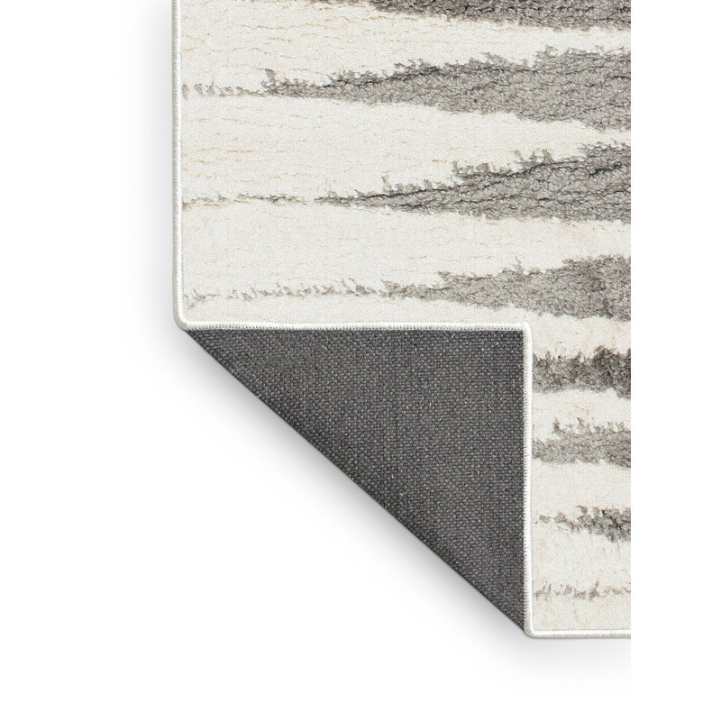 Tapis contemporain gris, Rectangle 8 pi x 12 pi