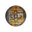 Tapis décoratif moderne jaune, beige et noir-465916208