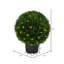 Boule de cèdre artificielle en pot UV-1542449496