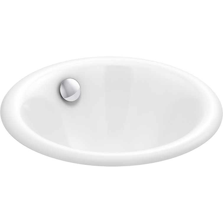 thumbnail image 2 of KOHLER Iron Plains Drop-in/Undermount Bathroom Sink - Enameled Cast Iron Capsule Design 2 of 12