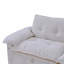 Canapé-lit convertible de 73 po en velours blanc beige avec matelas convertible-134450102