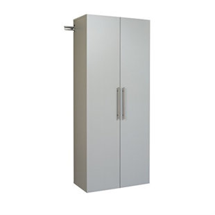 Broom Closet Storage Cabinet with 4 Adjustable Shelves - 36W x 24D x 72H