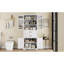 Armoire de rangement avec espace de rangement multifonctionnel, portes avec tablettes de rangement, 2 tiroirs, tablette réglable, blanc-1272898606