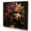 Masque africain doré et rouge - Art mural africain-642667383-642667374
