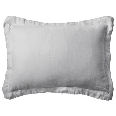 Washed Linen Lt. Grey Sham with Flange