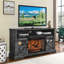 Foyer électrique multimédia de 60" en chêne rustique foncé. Flammes multicolores personnalisables. Compatible avec les téléviseurs 70". Puissance de chauffage : 1500 W. 5000 BTU/h. Télécommande incluse. Montage facile. Construction robuste.-1149726482