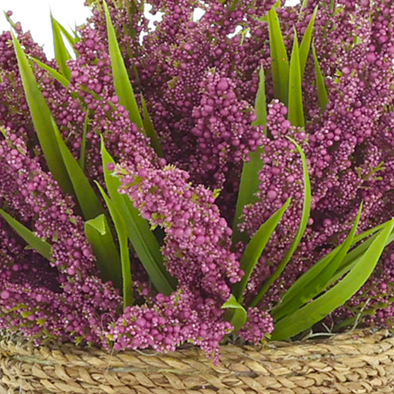 Heather dans un pot de paille, Rose