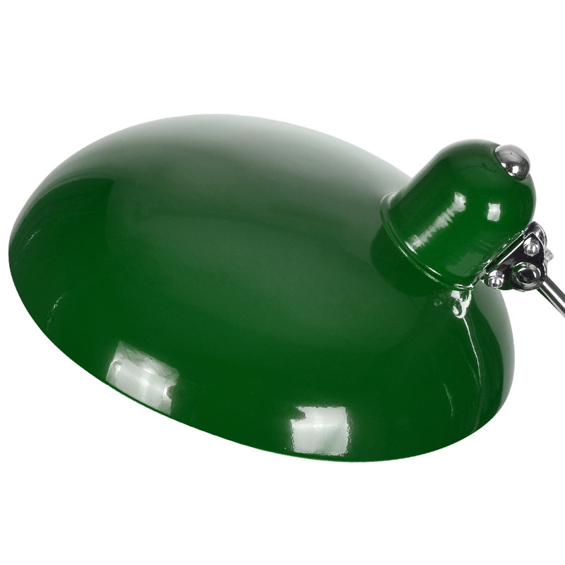 Modern Goose Neck Swing Arm Table Lamp, Green, 15.75" H x 11.22" W x 11.22" D
