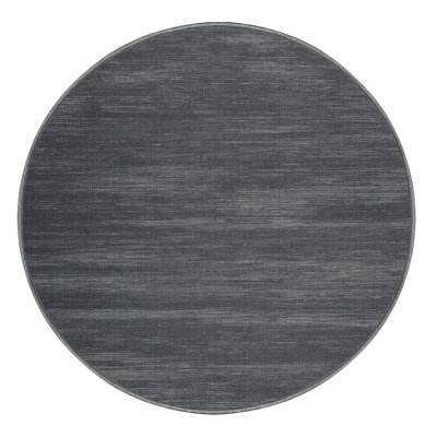 Machine Washable Solid Gray Area Rug