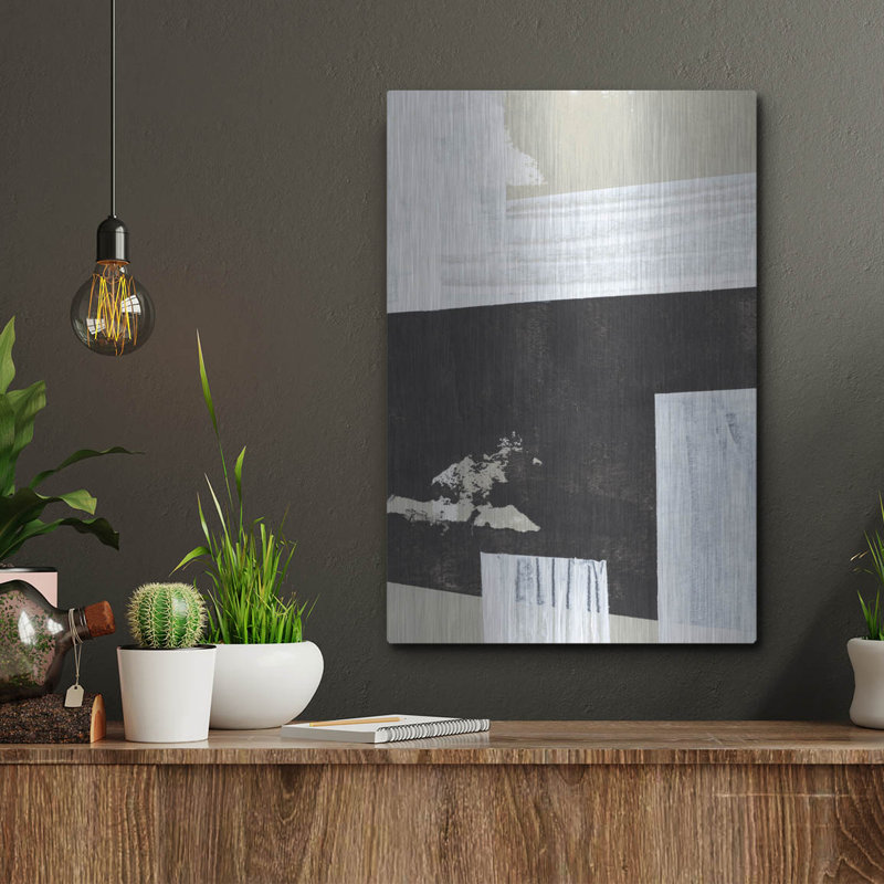  «Neutral Intersect 6» par Annie Warren, art mural en métal, 12 po x 16 po, H 16 po x l 12 po