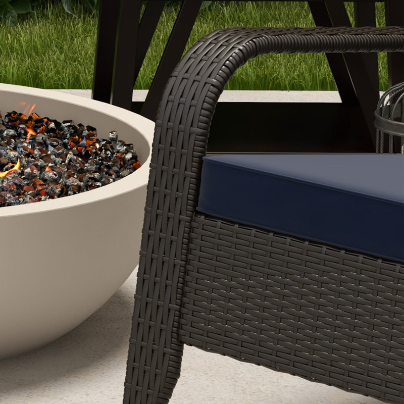 Chaise Adirondack en résine Ranylah, Bleu foncé