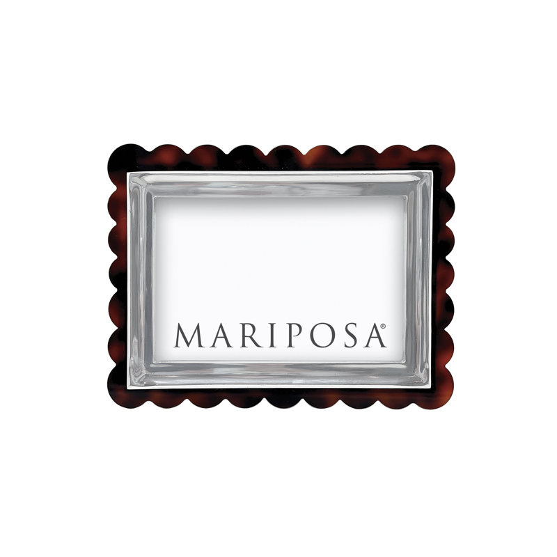 Cadre photo rectangulaire rouge / noir / argent, 4 po x 6 po