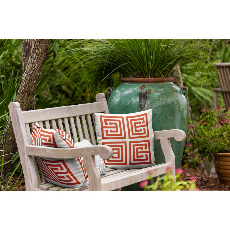 Nantucket Geometric Outdoor Reversible Throw Pillow