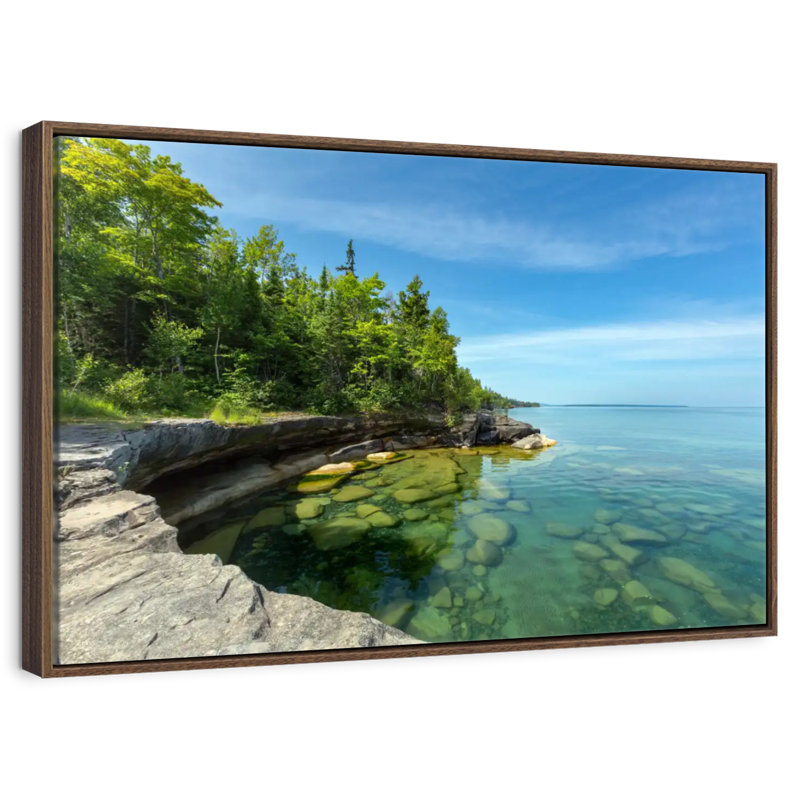 Photographie de Paradise Cove, Cadre flottant noyer, 40 po x 27 po