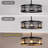  Karrigan 28-Inch Black Crystal Caged Ceiling Fan with Lights, Enclosed Fandelier for Bedroom and Dining Room
