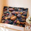 Toile, une collection vibrante de pierres de rivière lisses polies dans différentes couleurs et textures d'art mural, y compris des rouges profonds et des oranges chaudes, art mural sur toile-33256348