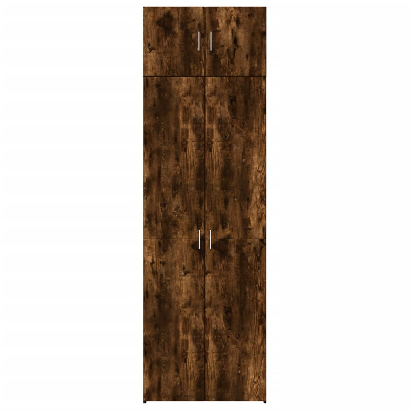 Storage Cabinet 70X42.5X225 Cm Engineered Wood, Smoked Oak