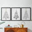 Arbre de Noël - Toile tendue avec châssis sur mesure - 3 pièces-1750120853-1750120858
