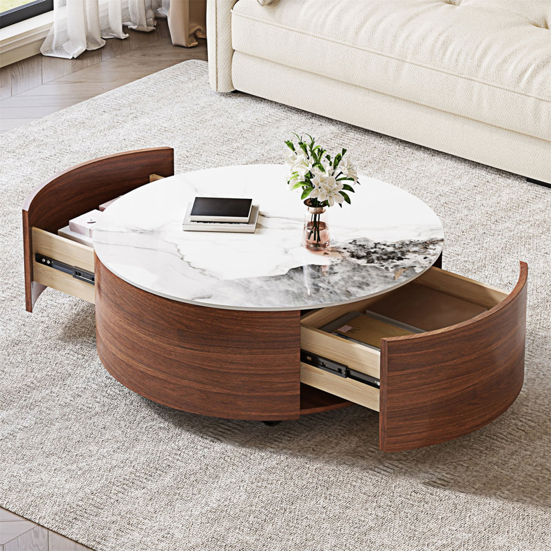 Movable Coffee Table with Casters