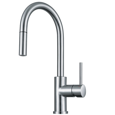 Pull Down Single Handle Kitchen Faucet with Side Spray