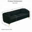 Canapé luxueux surdimensionné en chenille de 85 po, canapé profond à 3 places avec pieds en métal doré et conception capitonnée, canapé moderne moelleux d'une capacité de 750 lb-432717540