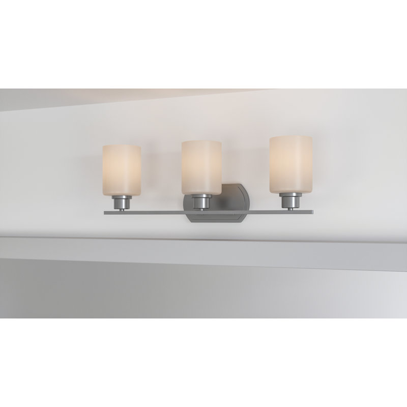 Éclairage pour salle de bain 4 lumières à intensité variable Gardiner, Nickel brossé