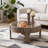 Retro Beige Solid Wood Round Coffee Table-621326033
