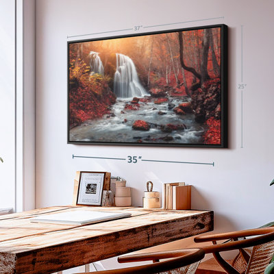 " Waterfall In Autumn "