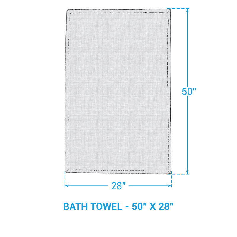 Ensemble de serviettes de bain en éponge 4 pièces Freke