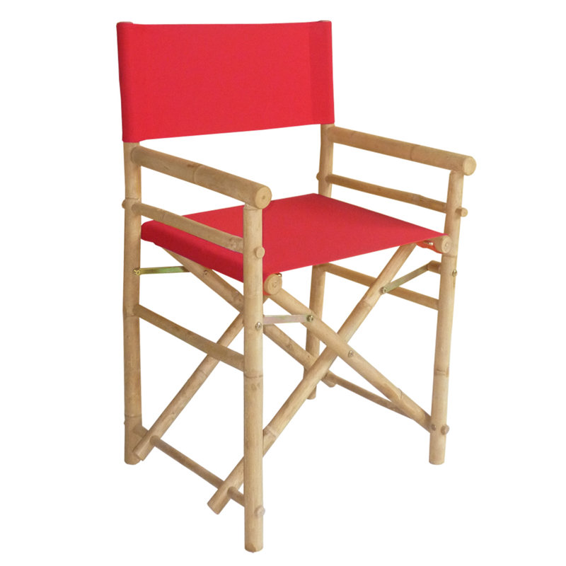 Laseter Folding Director Chair, Red