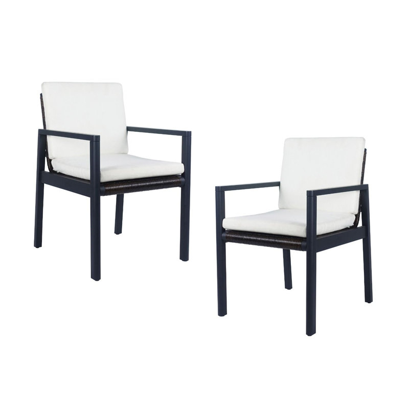 Coloma - Ensemble de 2 chaises d'extérieur modernes