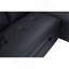 Canapé-lit modulaire en tissu PVC noir avec chargeur USB, porte-gobelets, accoudoirs de rangement l 84,5 po Donovan