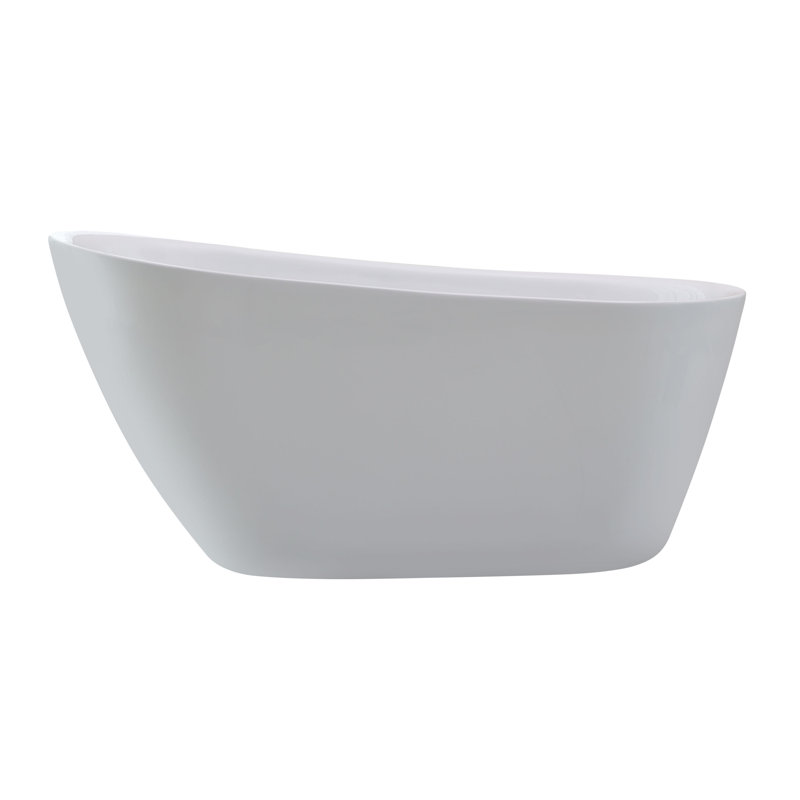 1501.1mm x 718.8mm Soaking Acrylic Bathtub, Matte Black