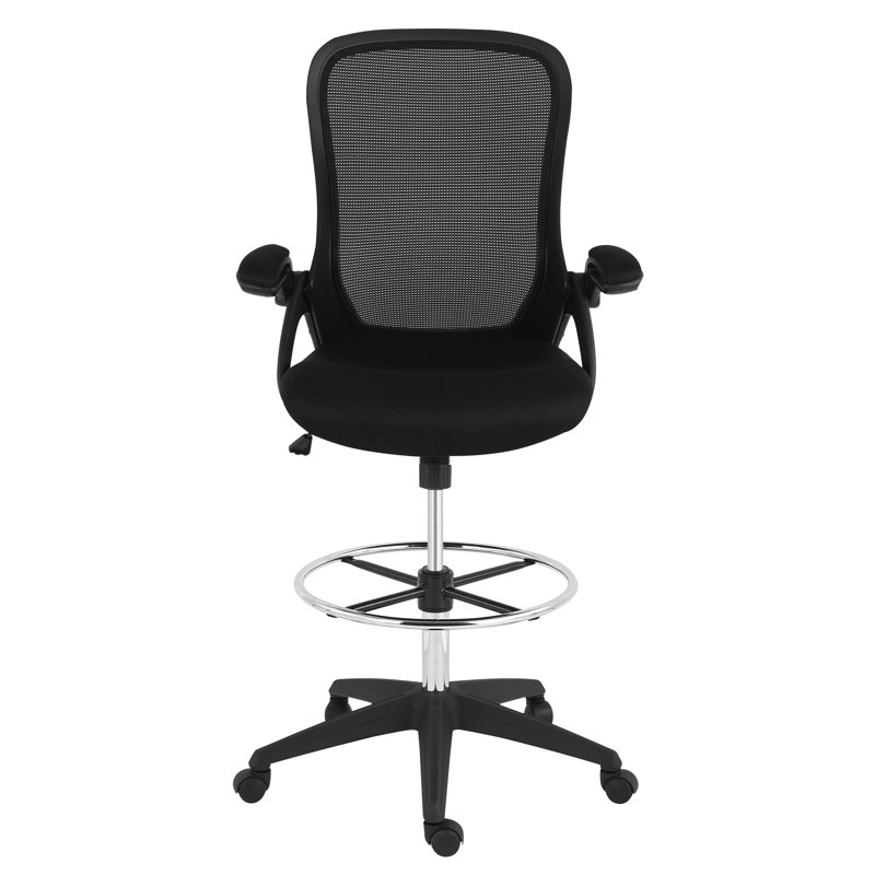 Chaise de dessinateur en filet Labounty, Noir