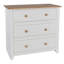 Katalina 3 Drawer Chest, Coastal Single Dresser, Rustic Farmhouse Storage