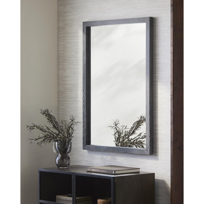 Rectangle Manufactured Wood Accent Mirror
