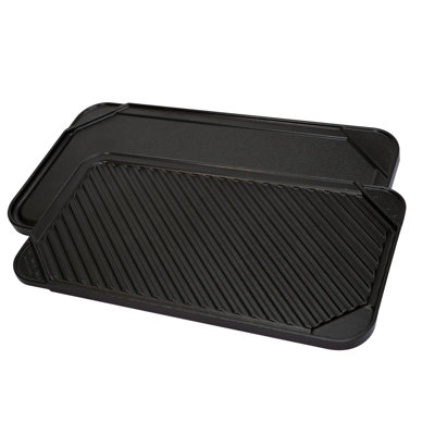All American 1930 9 in. Non Stick Aluminum Rectangle Grill and Griddle Pan Set