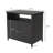 Caetlin 35.8" W 21.1" D Weather Resistant Metal and Wicker Outdoor Buffet Table with Storage-796219498