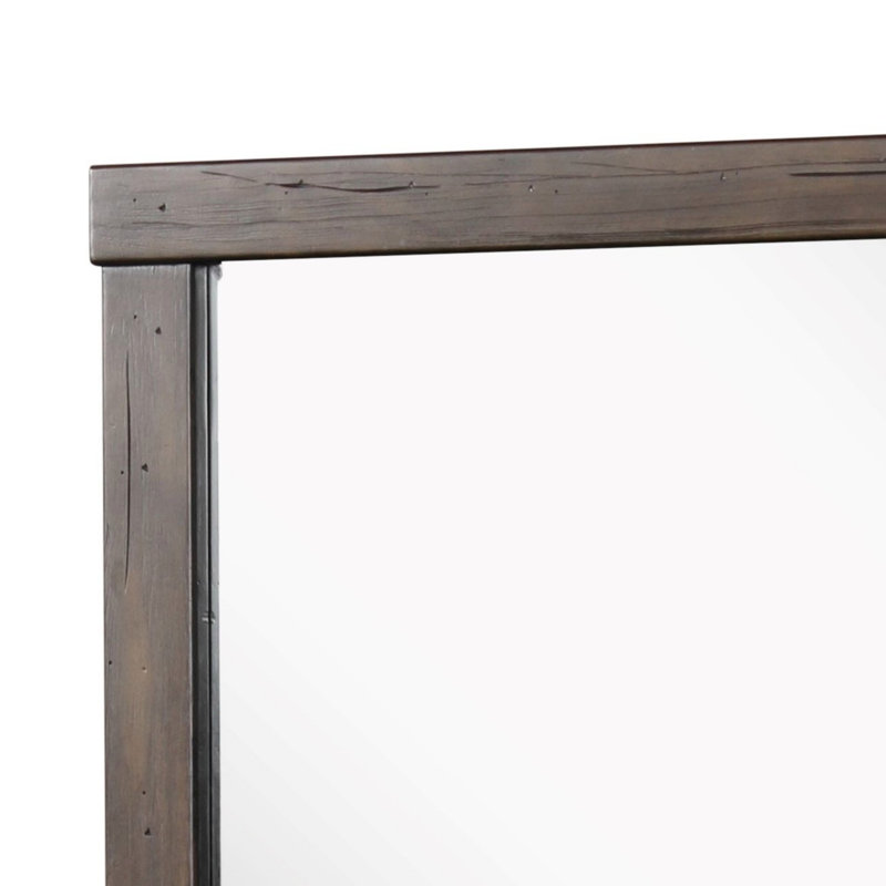 Square Mirror With Knotty Oak