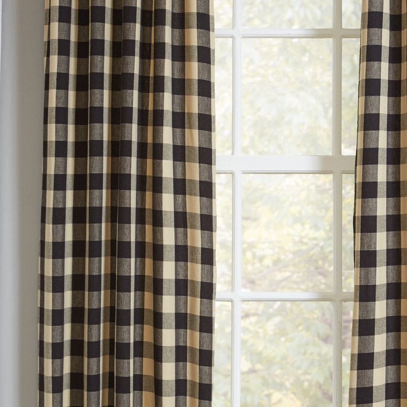 Codie-Leigh Cotton Room Darkening Curtain Pair, Black