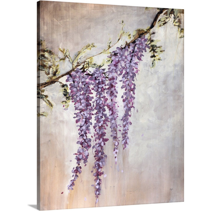 « wisteria », impression, H 24 po x l 18 po x 1,25 po, Toile tendue