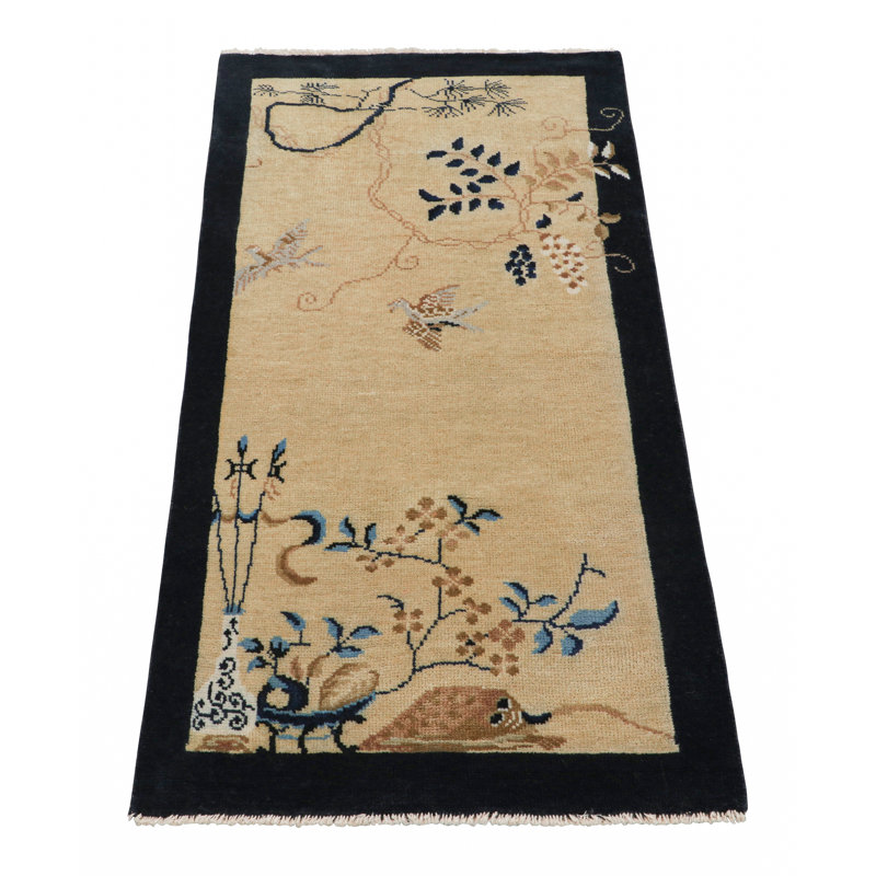 One-of-a-Kind 2'x4' Hand Knotted Area Rug